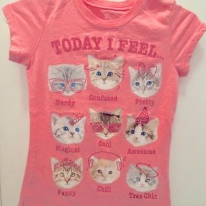 Used pink kitty top